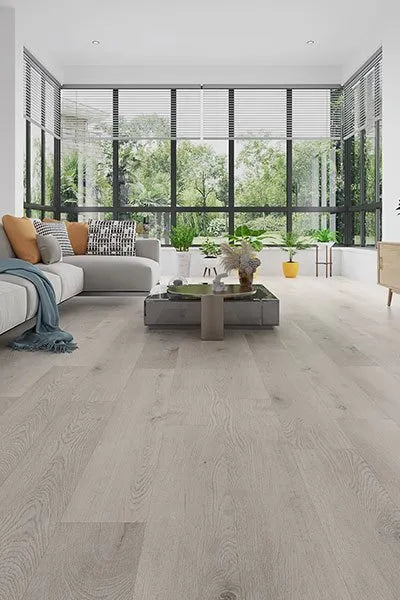 Riverhill Elegant SPC Hybrid Flooring - Light Grey